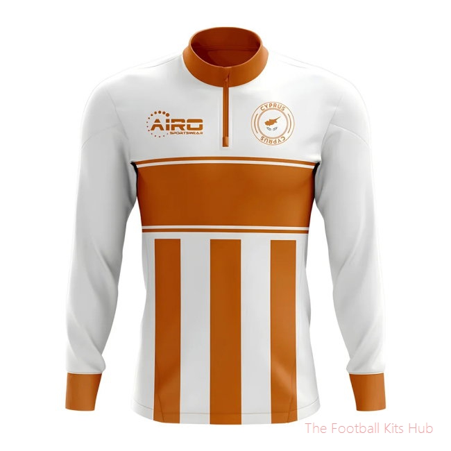 Cyprus Concept Football Half Zip Midlayer Top (White-Orange)