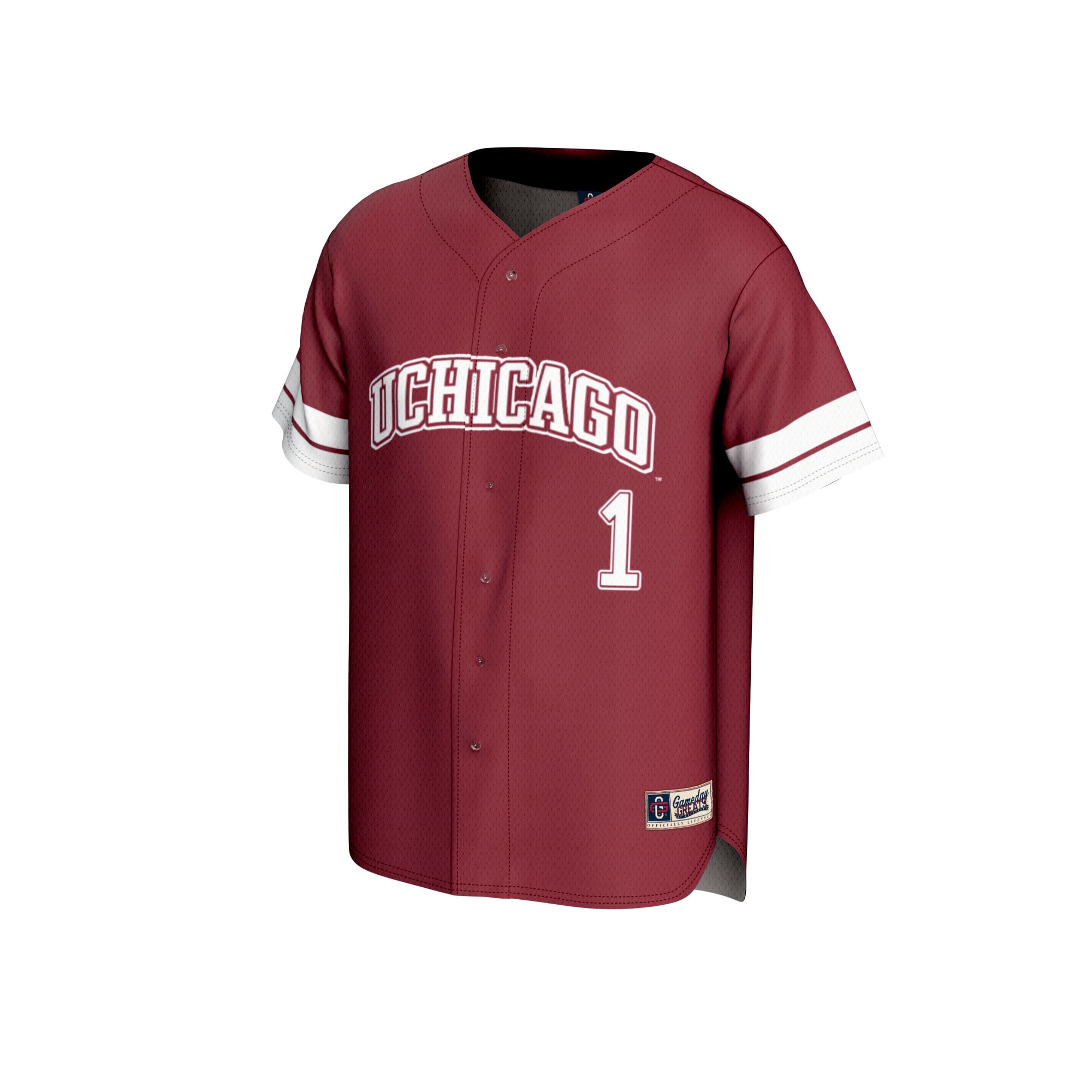 [DDG] UChicago Maroons GameDay Greats Unisex Lightweight Collegiate Baseball Fashion Jersey - Maroon
