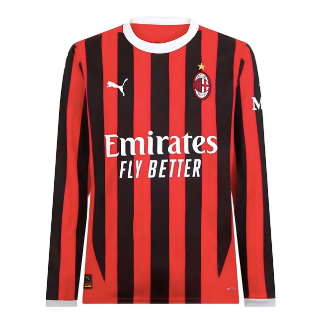 2024-2025 AC Milan Home Long Sleeve Shirt (Maldini 3)
