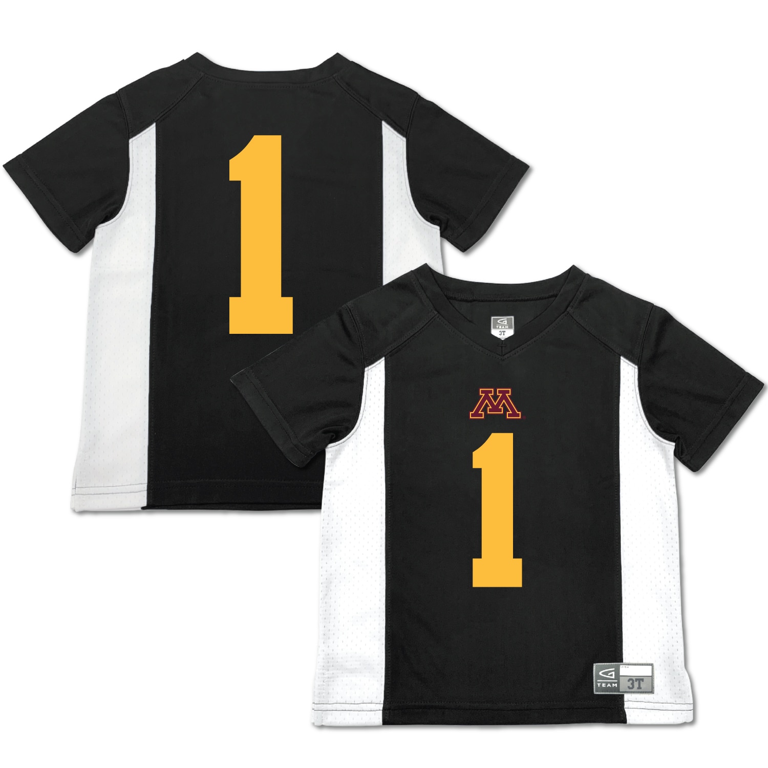 #1 Minnesota Golden Gophers Garb Toddler Football Jersey - Black