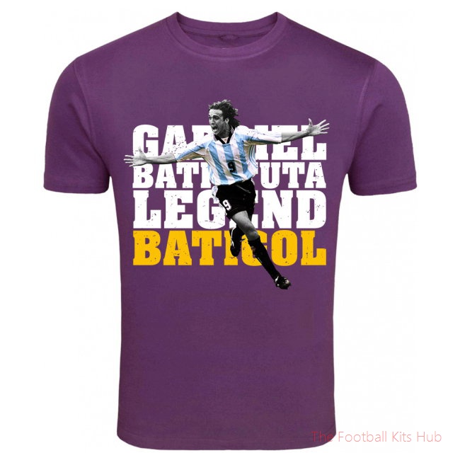 Gabriel Batistuta Argentina Legend T-Shirt (Purple)