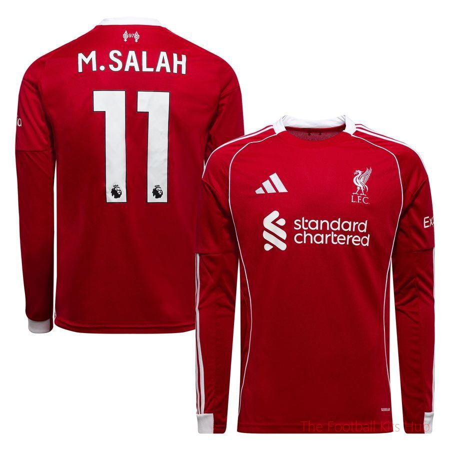 Liverpool Home Shirt 2025/26 Long Sleeves M.SALAH 11