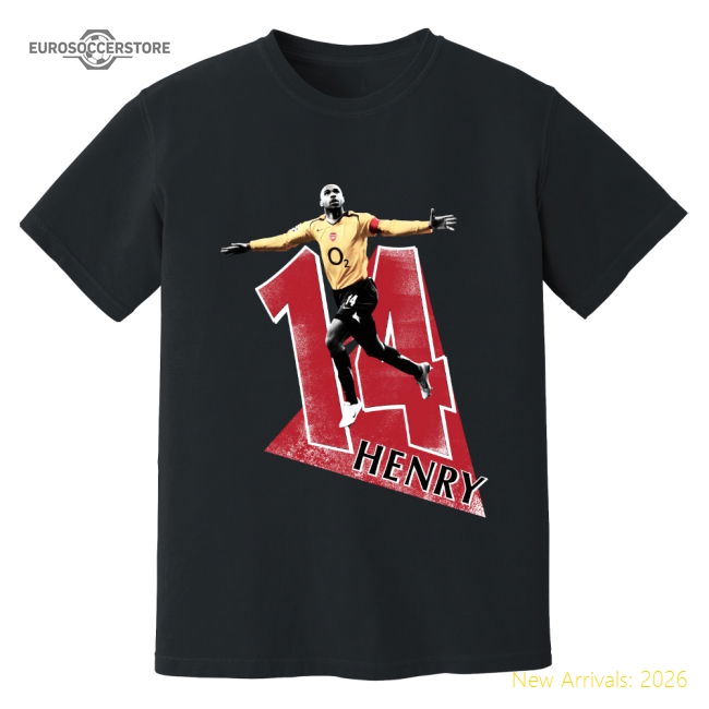 Thierry Henry Arsenal Premier League Legend T-Shirt (Black)