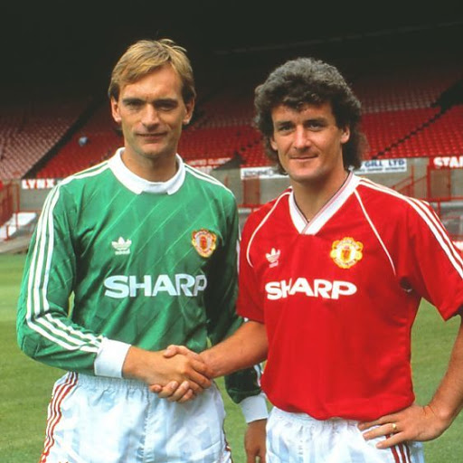 88-89 MANCHESTER UNITED HOME RED RETRO SOCCER JERSEY SHIRT - Official