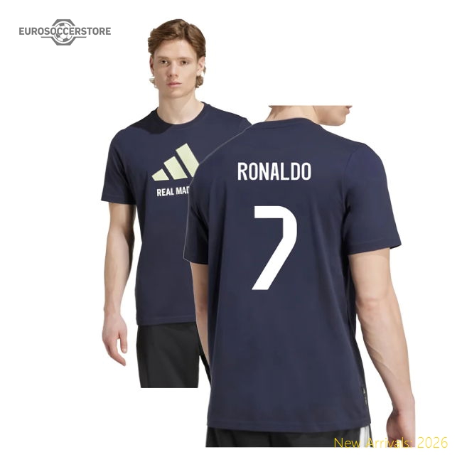Professional-Grade 2025-2026 Real Madrid Seasonal Graphic Tee (Legend Ink) (Ronaldo