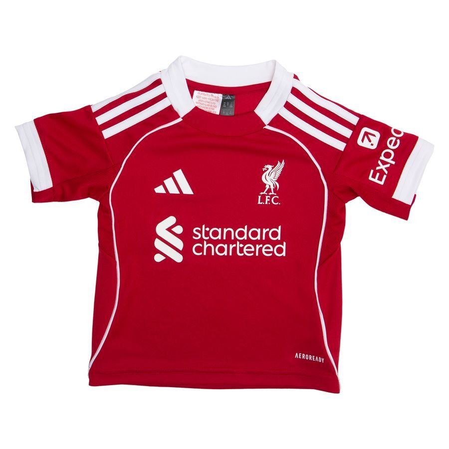 Liverpool Home Shirt 2025/26 Mini Kit Kids Adidas National Team Wear