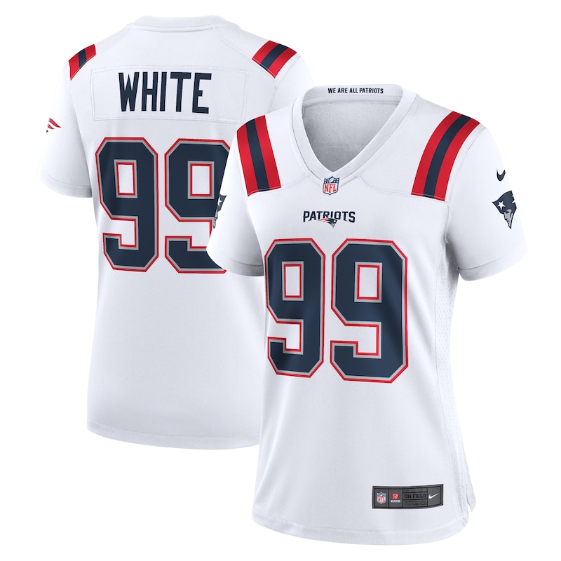None Keion White New England Patriots Sleek Authentic Jersey