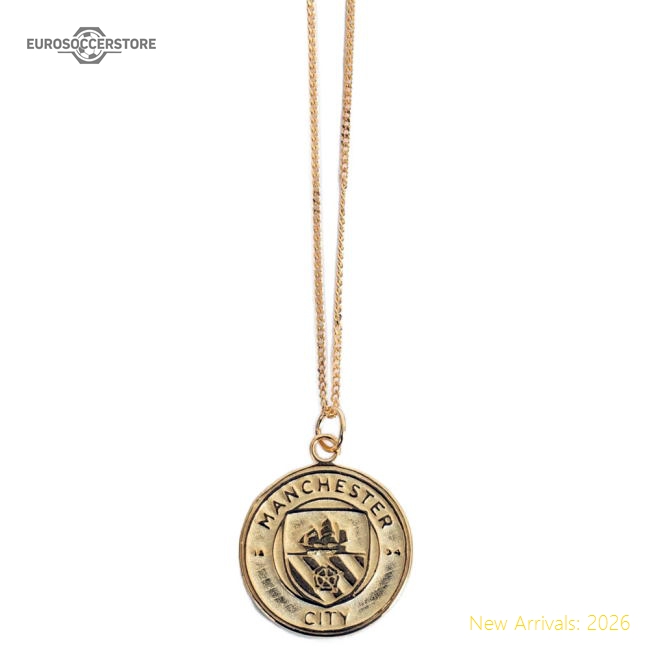 Premium Manchester City Fc 18ct Gold Plated On Silver Pendant & Chain