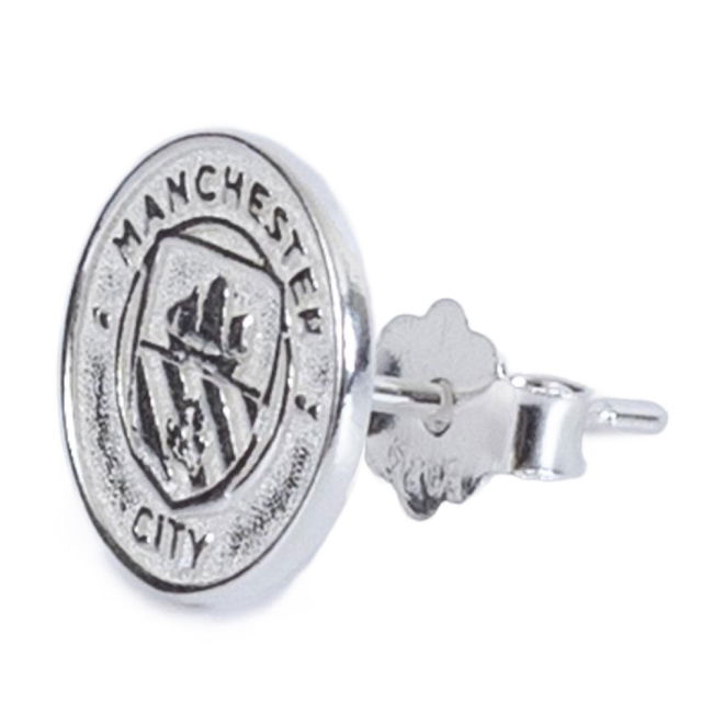 Manchester City FC Sterling Silver Stud Earring (Match Day)