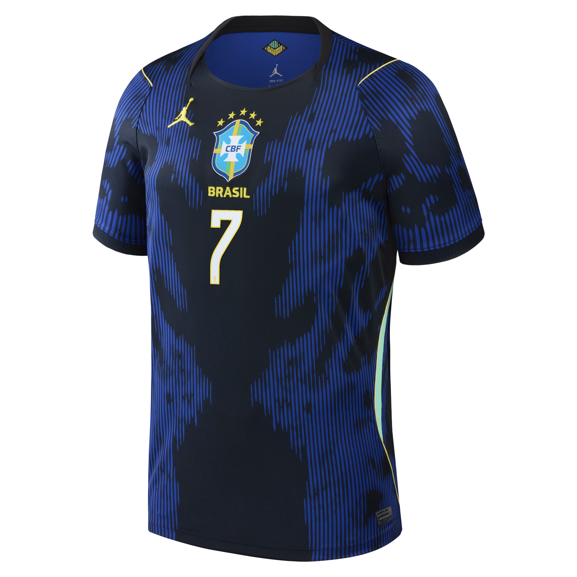 [SJH] Vinicius Junior #7 Brazil National Team 2026 Away Stadium Replica Jersey - Blue