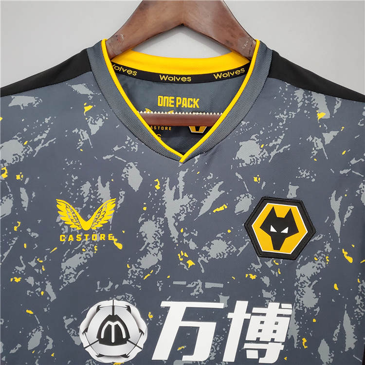 Professional Grade Wolverhampton Wanderers 21-22 Away Black Soccer