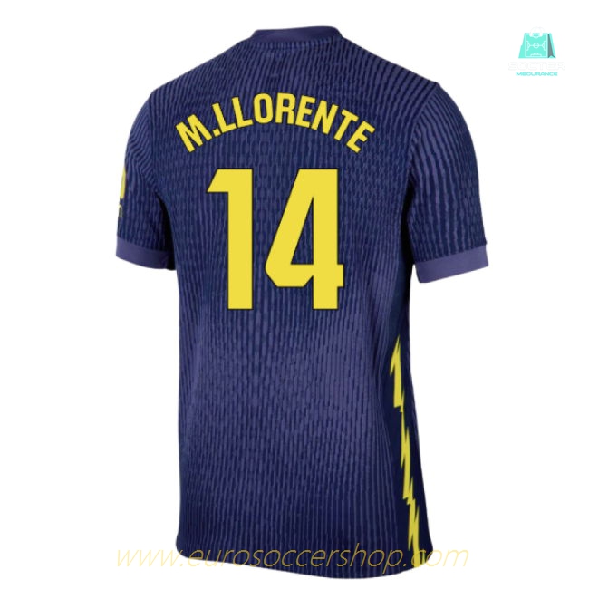 2025-2026 Atletico Madrid Authentic Away Shirt (M.Llorente 14)