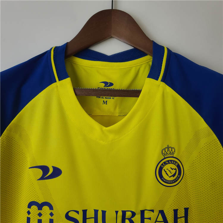 2223 Riyadh Victory Home Yellow Ronaldo Soccer Jersey Football Shirt
