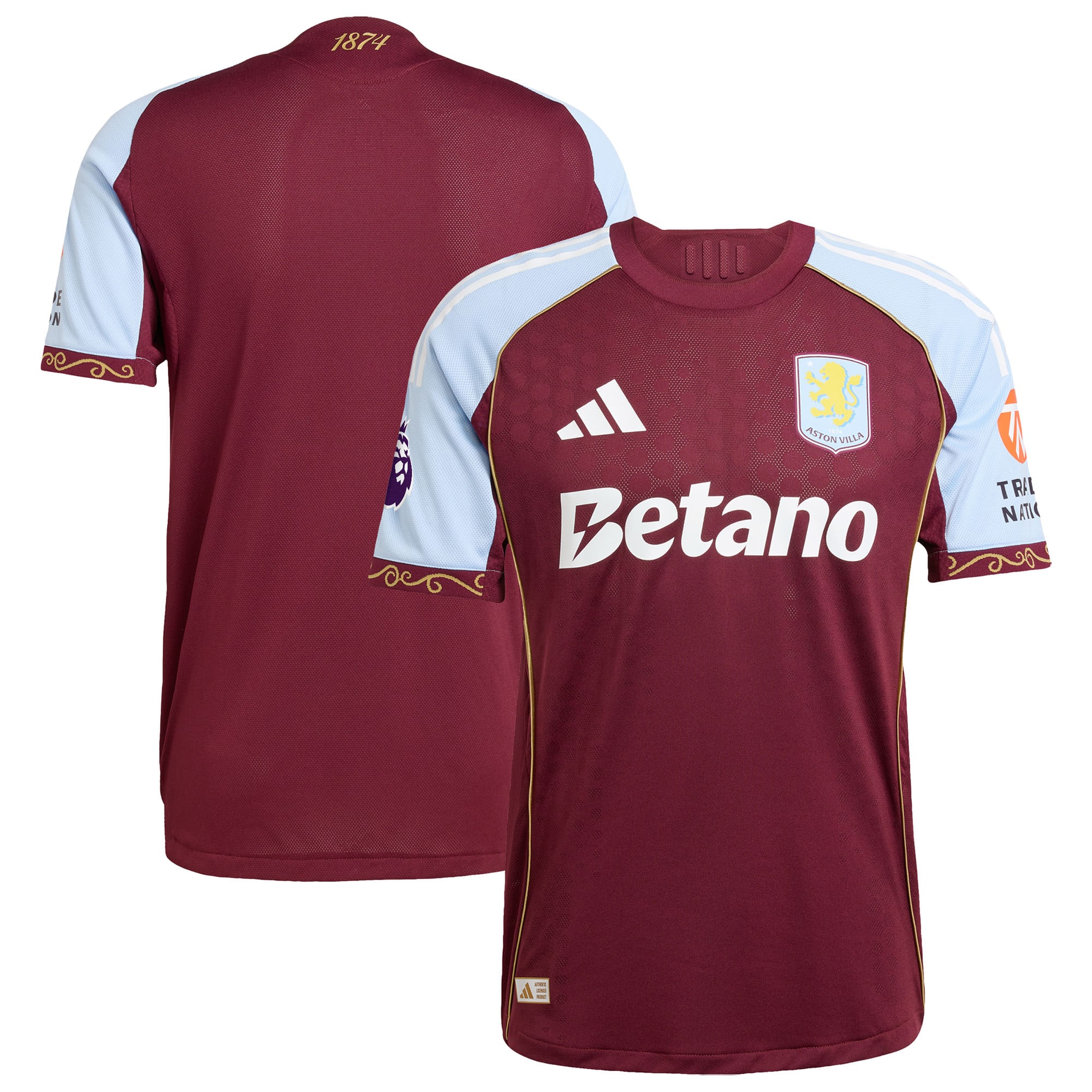 [JED] Youth Aston Villa 2025/26 Home Authentic Jersey - Claret