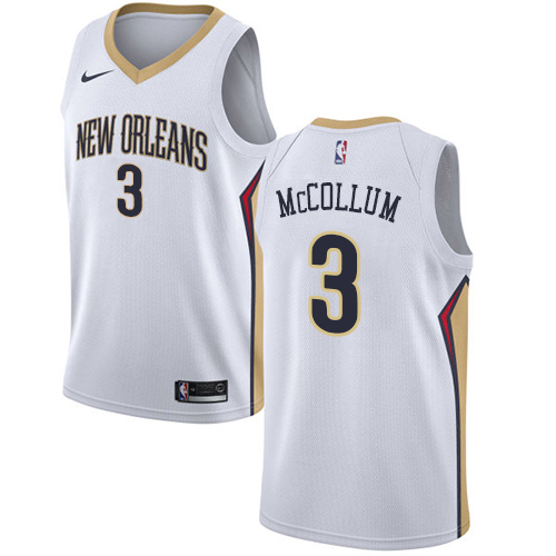 NOP White Nike O. Pelicans #3 NBA Jersey Basketball Jersey Game Day Wear
