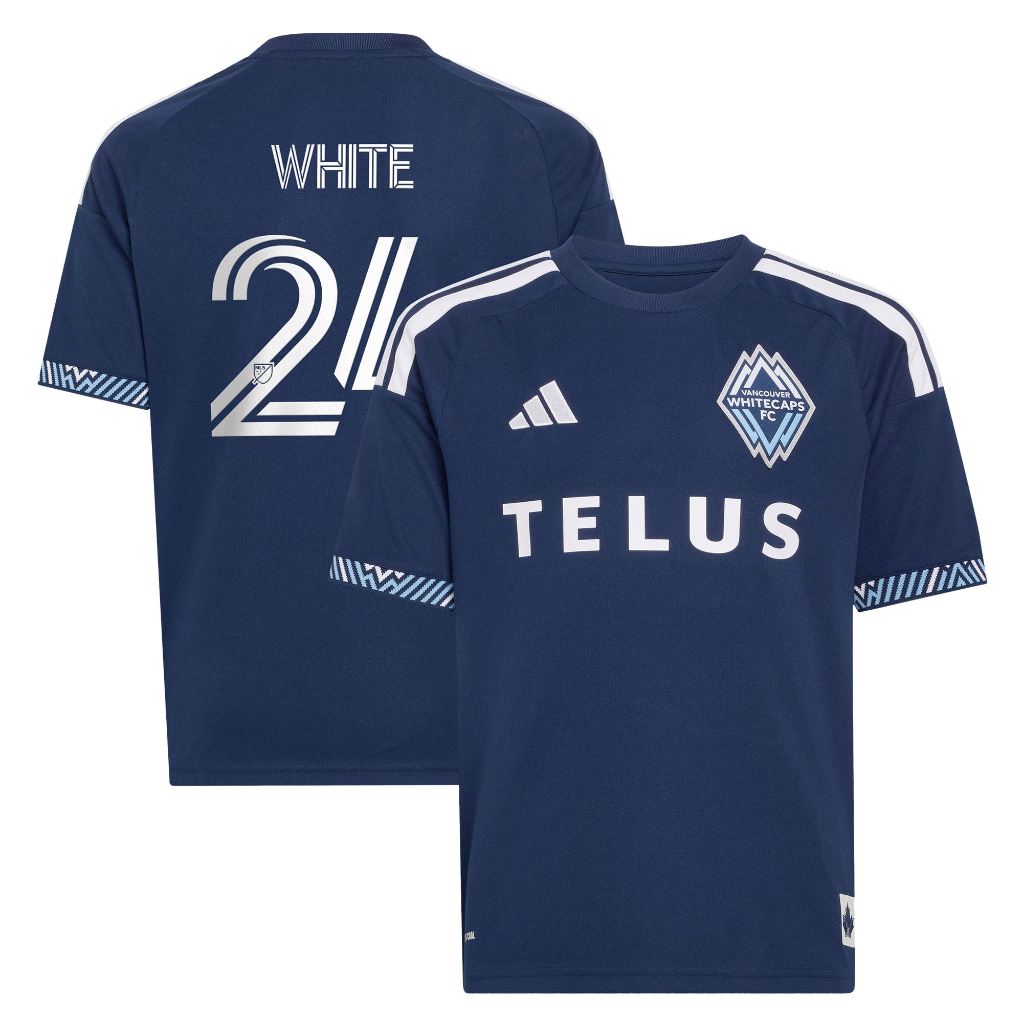 [SJH] Brian White Vancouver Whitecaps FC Youth The Coastal Jersey Replica Jersey - Blue