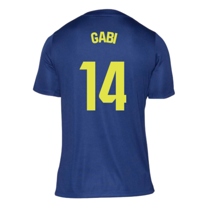 2025-2026 Atletico Madrid Pre-match Shirt (blue-yellow) (gabi 14)