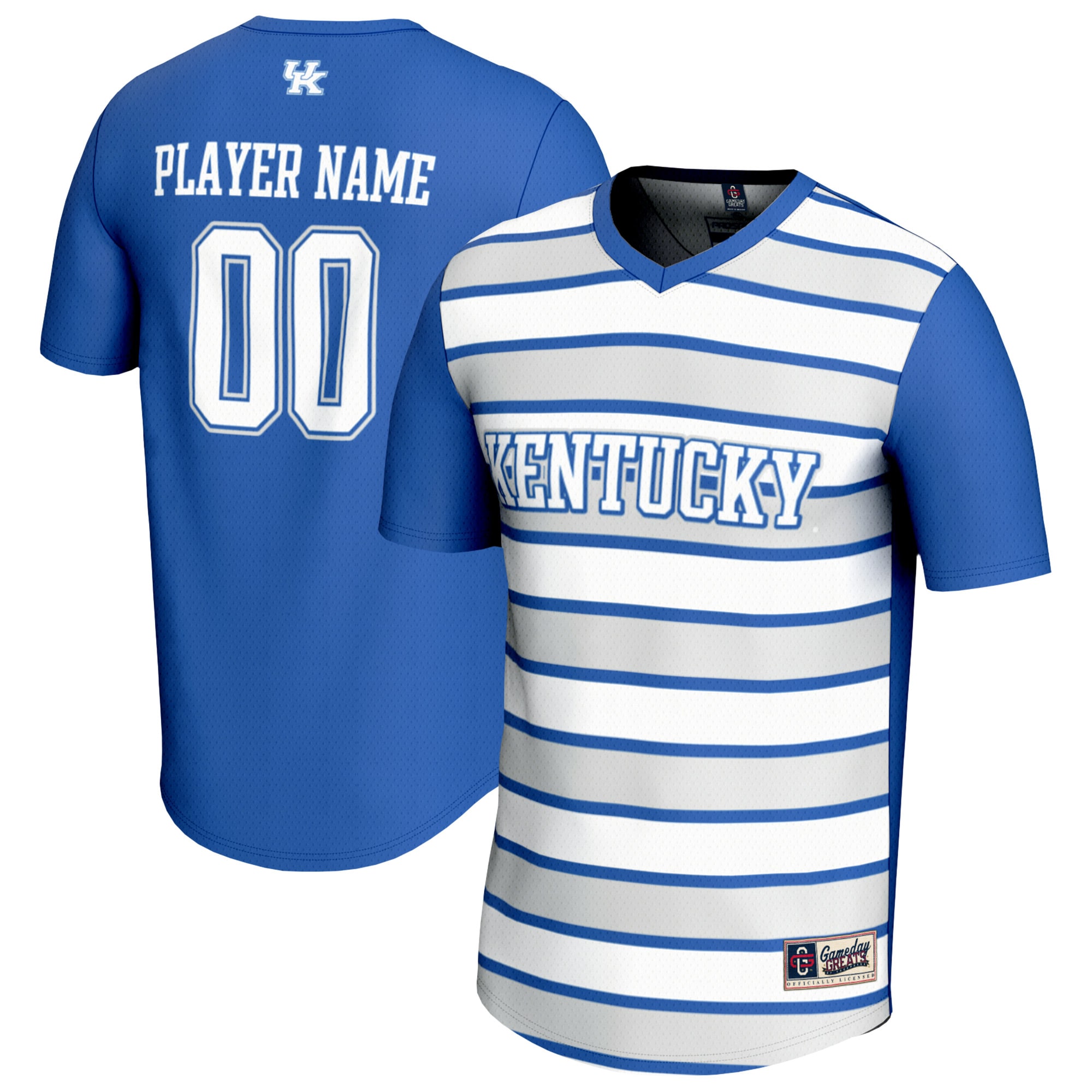 [NJP] Kentucky Wildcats GameDay Greats Youth NIL Pick-A-Player Collegiate Women's Soccer Lightweight Fashion Jersey - Royal/White