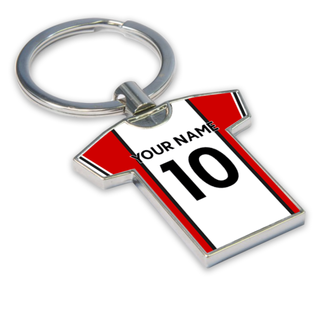 Women's Personalised Southampton Football Shirt Key Ring