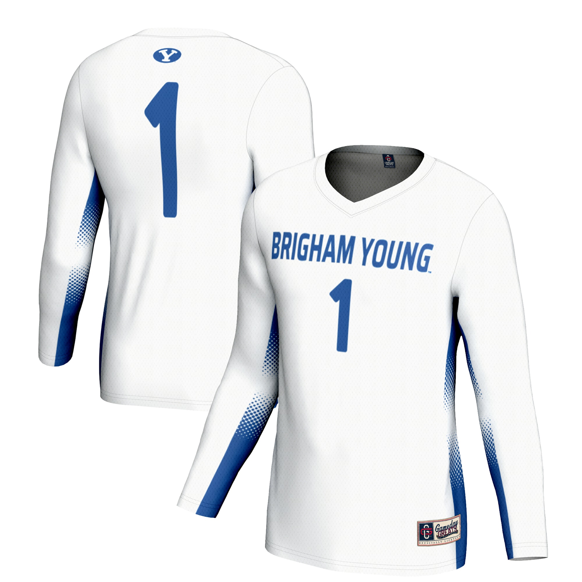 [NJP] BYU Cougars GameDay Greats Unisex Lightweight Volleyball Jersey - White