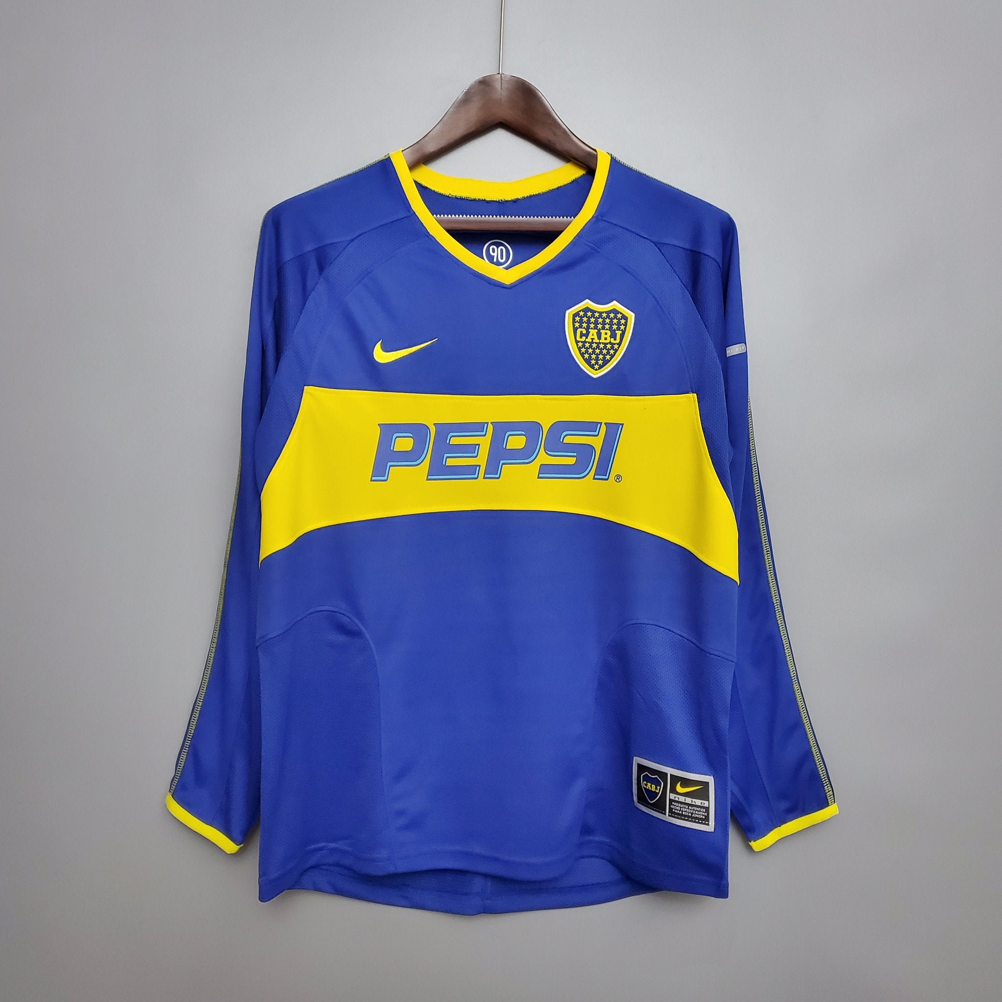 2003-2004 Boca Juniors Home kit – long sleeves