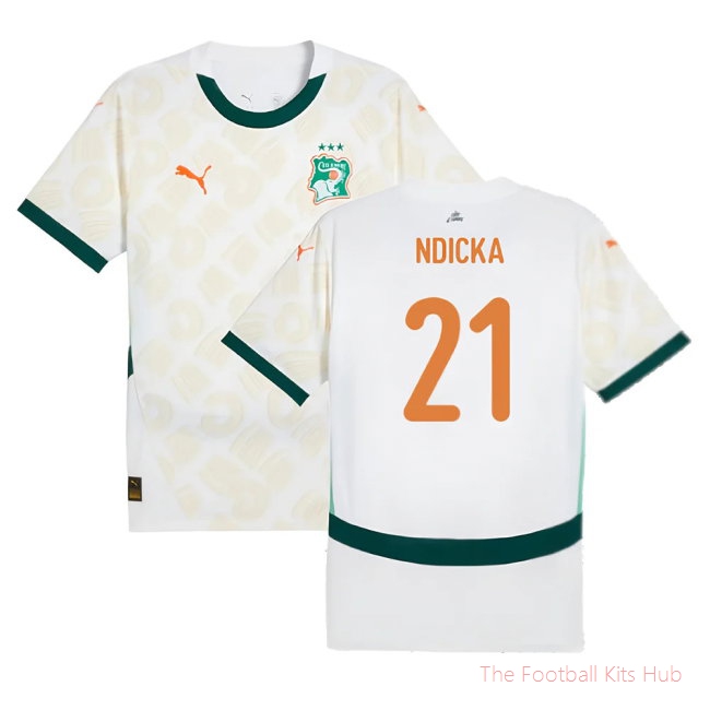 2024-2025 Ivory Coast Away Shirt (Ndicka 21)