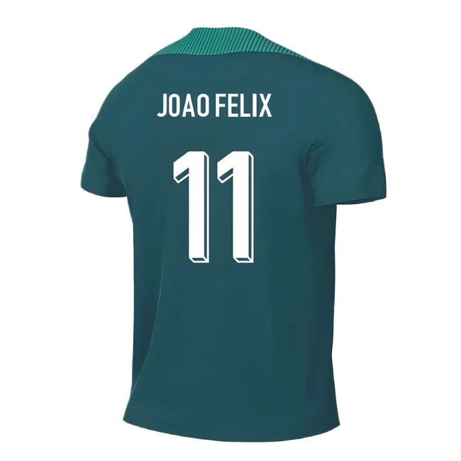 2024-2025 Portugal Dri-FIT Pre-Match Shirt (Green) (Joao Felix 11)
