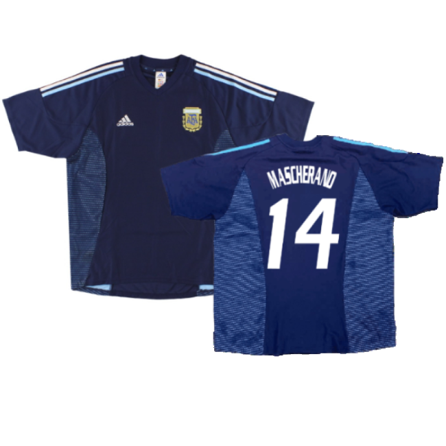 World Argentina 2002-04 Away Shirt ((Excellent) Xl) (Mascherano 14)