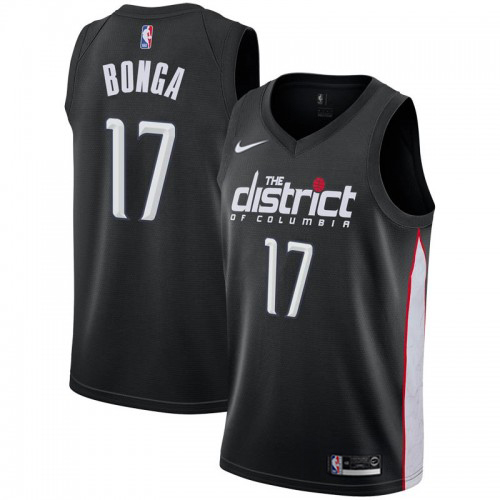 Wizards #17 Isaac Bonga High-Quality 2018 City NBA Jersey - Black