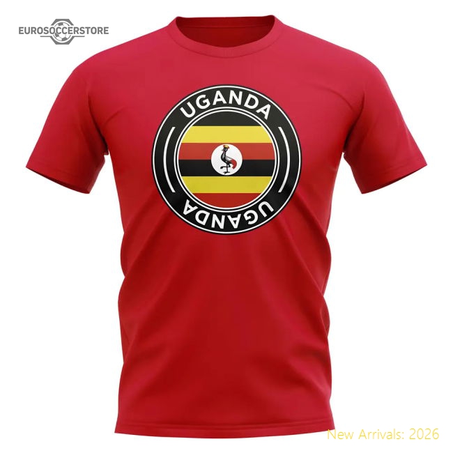 Elite Uganda Football Badge T-shirt (red) - Official Design