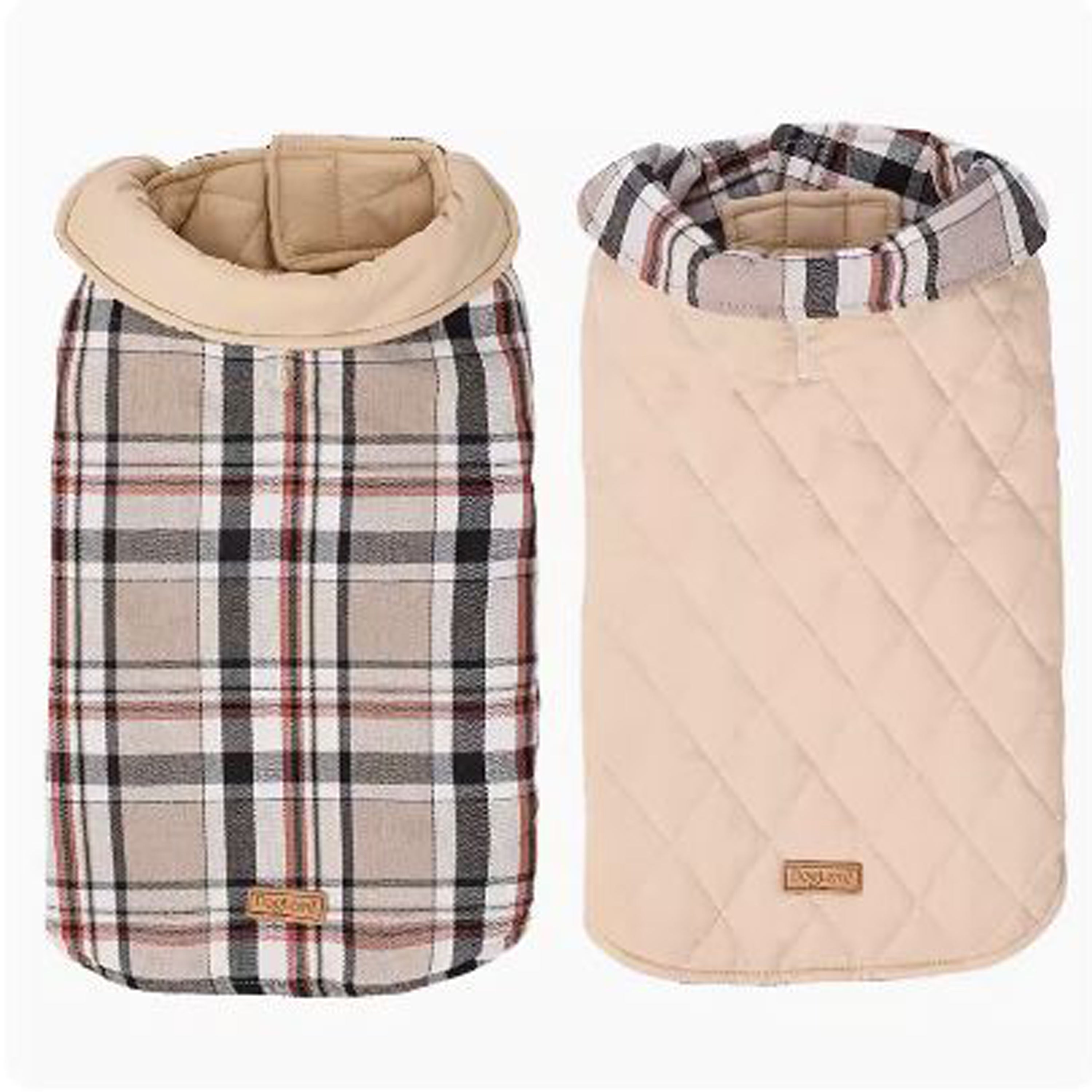 And Stylish Frenchie Plaid Vest Double-sided Winter Apparel Outdoor Use