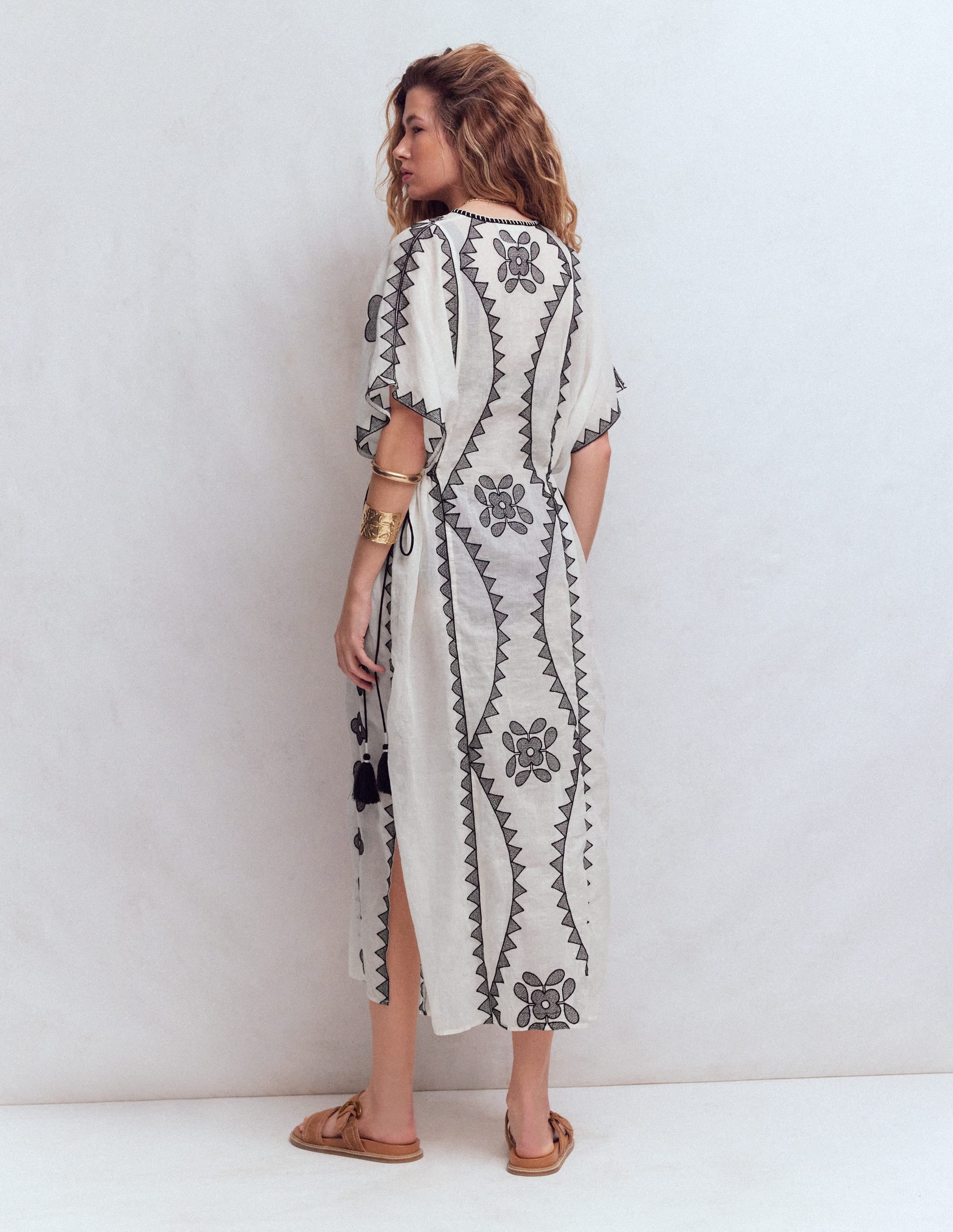 Side Tie Kaftan Dress