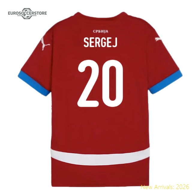 Durable Kids Football Team Sergej Jersey 2024-2025 Machine-washable