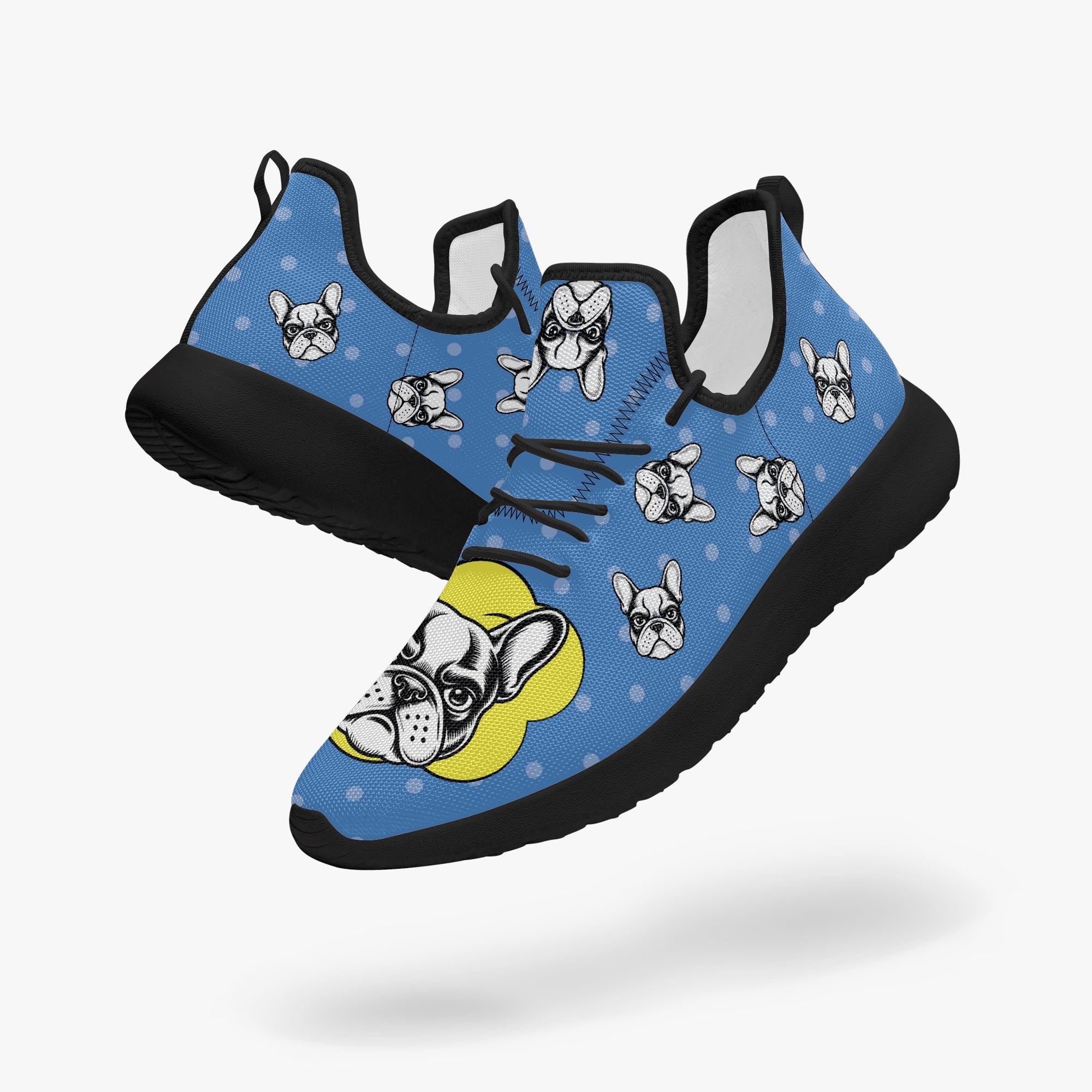 French Bulldog Lover Indigo Classic Sneakers Comfy Daily Shoes