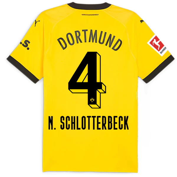 Borussia Dortmund Patch 2023-2024 Bun Home Jersey – Authentic Shirt