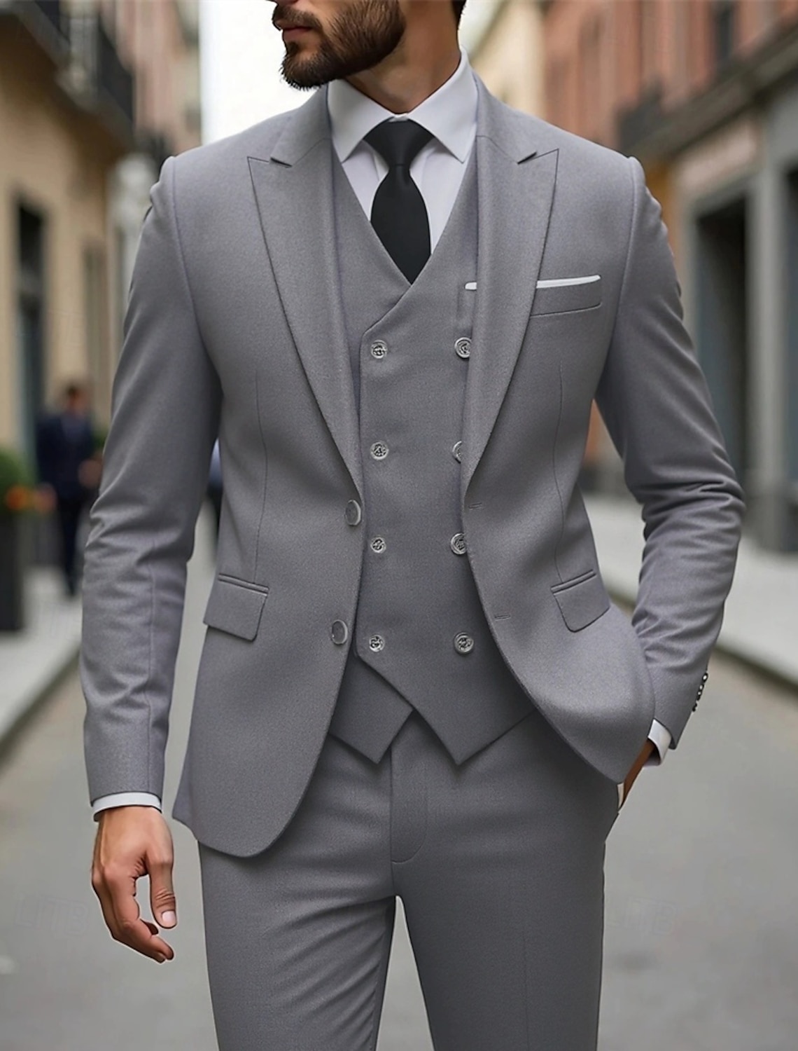 Men's Blazer+Vest+Dress Pants Blazer Vest Set Business Cocktail Party