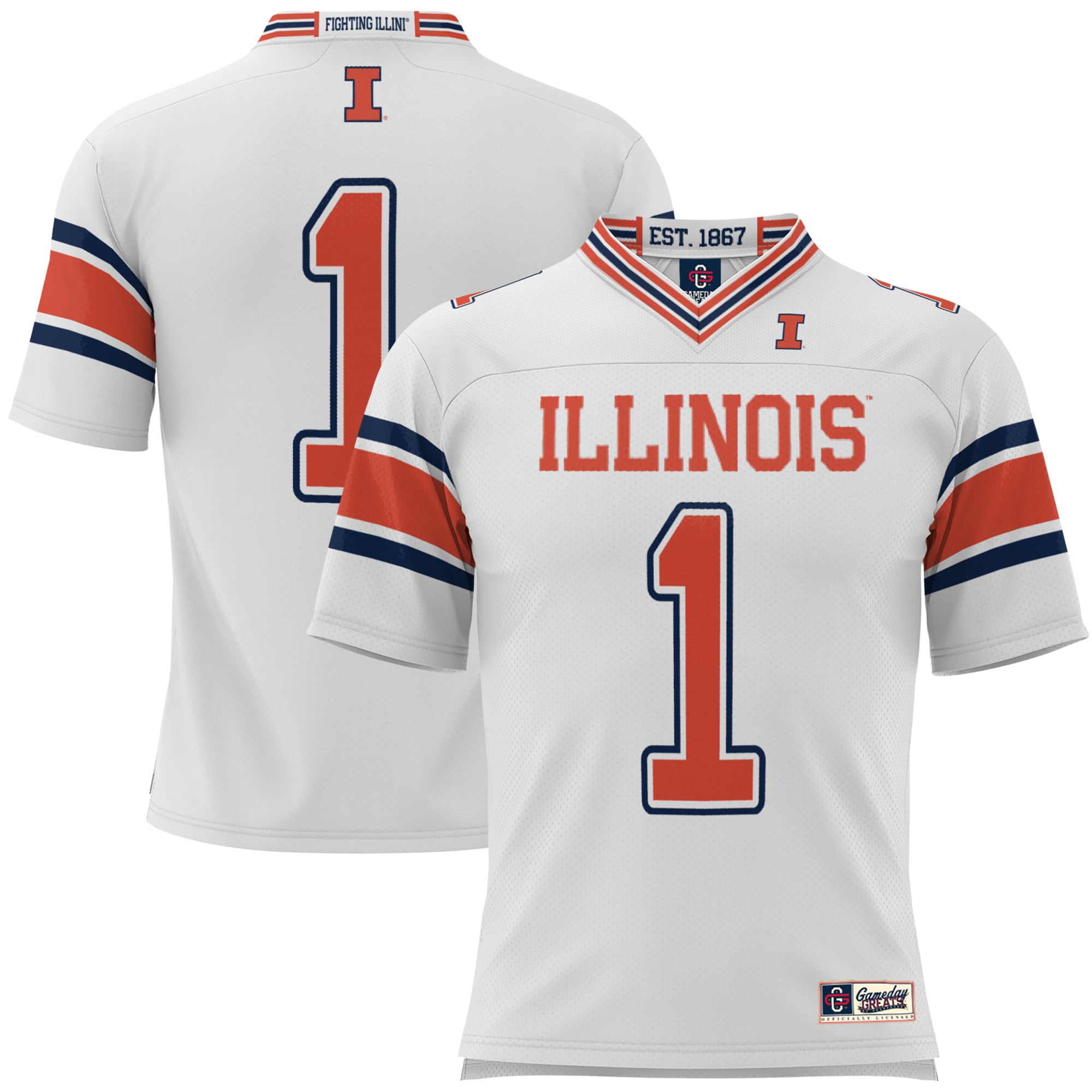 [NJP] Women's Illinois Fighting Illini GameDay Greats Football Jersey - White