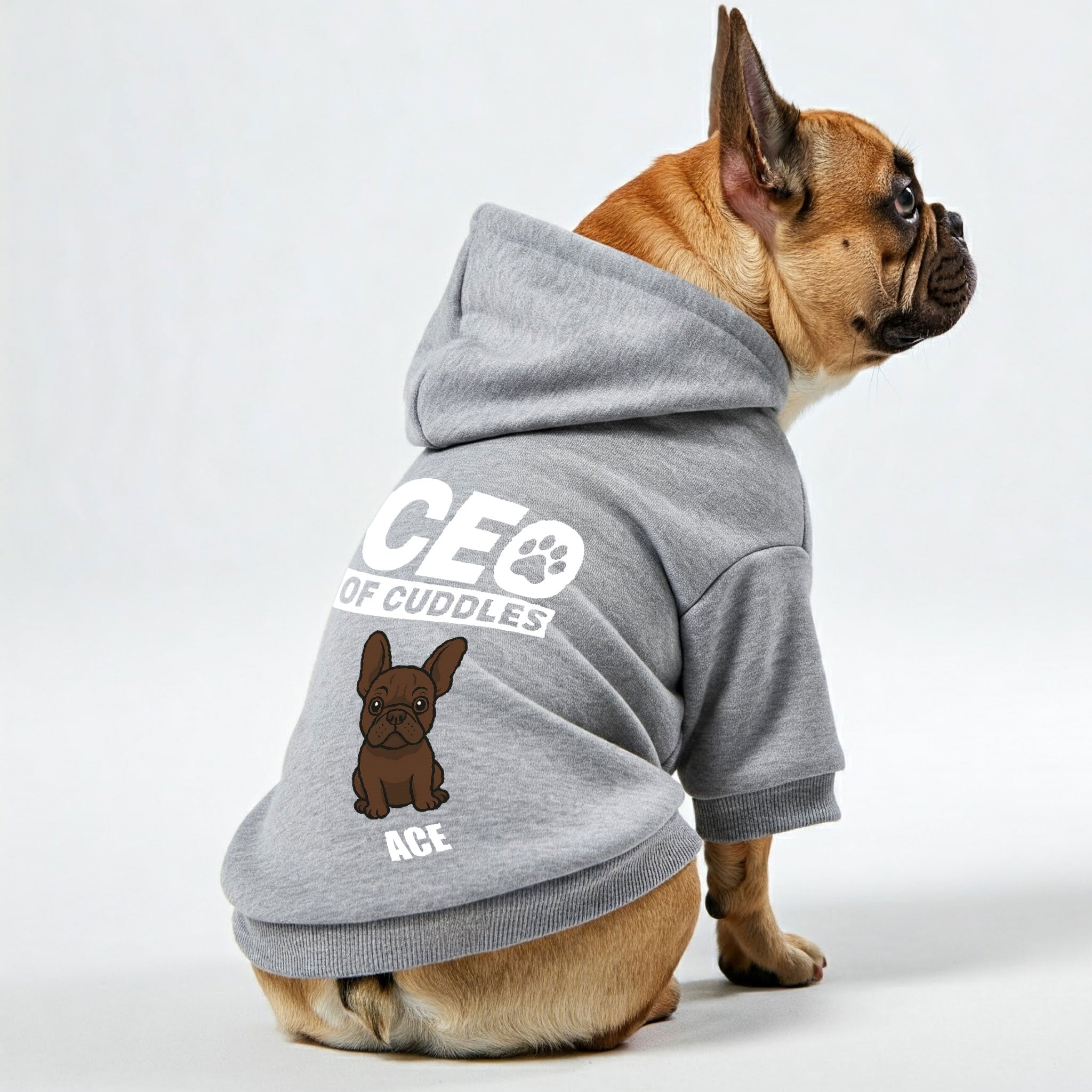 French Bulldog Ceo Of Cuddles Personalized French Bulldog Hoodies With