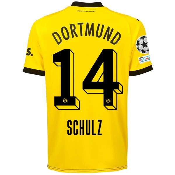 Borussia Dortmund Schulz 2023-2024 UCL Home Jersey – Authentic Shirt