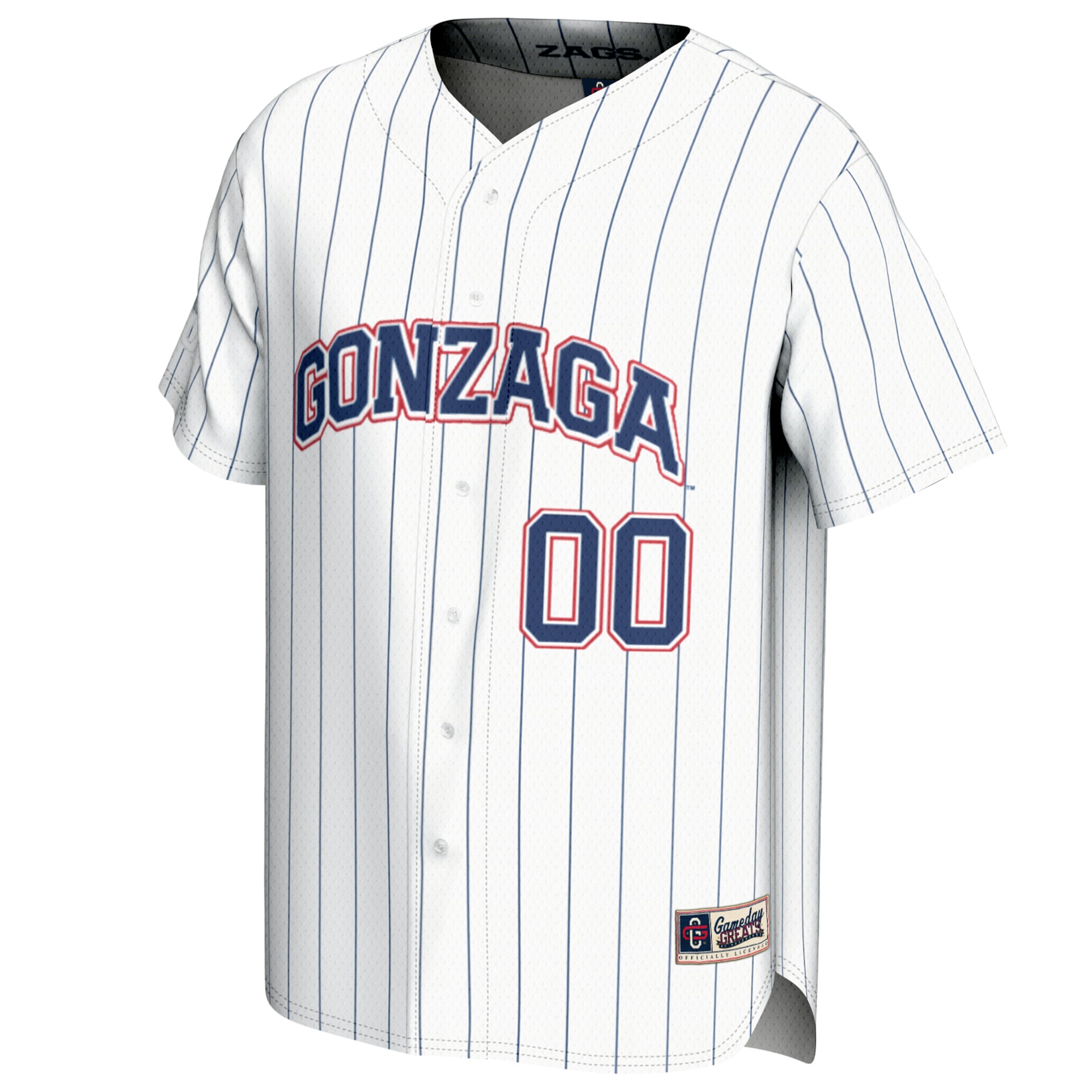 Gonzaga Bulldogs GameDay Greats Unisex NIL Pick-A-Player Baseball Lightweight Jersey - White