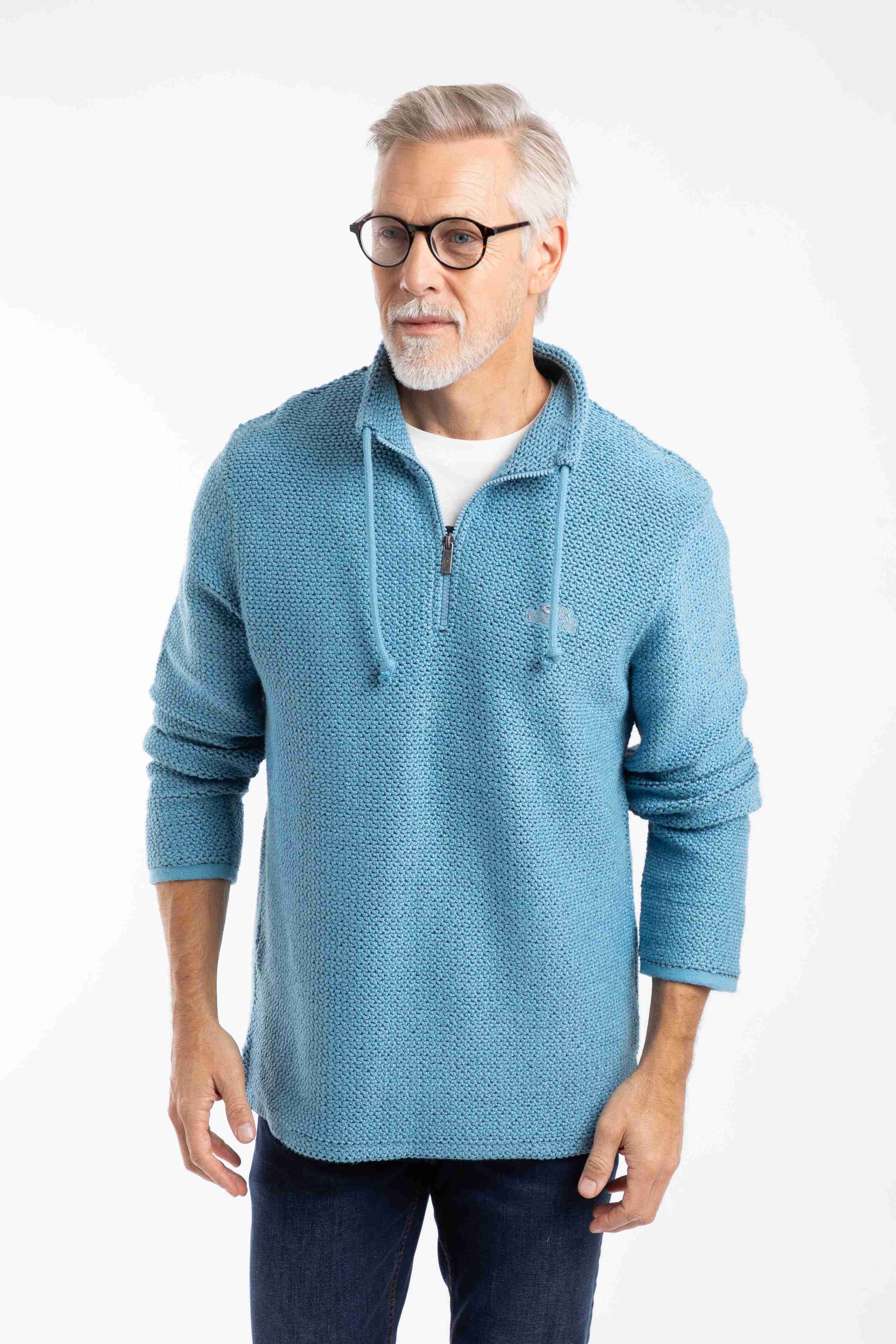 Cruiser 1/4 Zip Macaroni Sweatshirt Bluebird