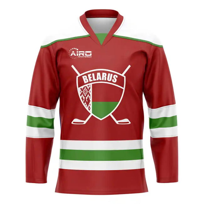 Official Belarus Home Ice Performance Quality Replica Athletic