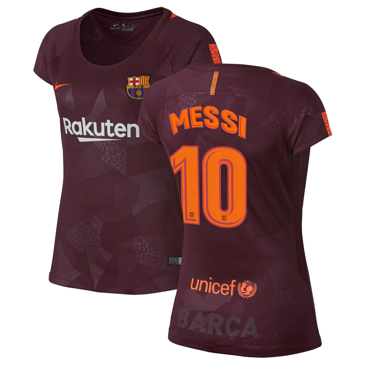 Best Barcelona nike womens barcelona messi #10 Replica Jersey -