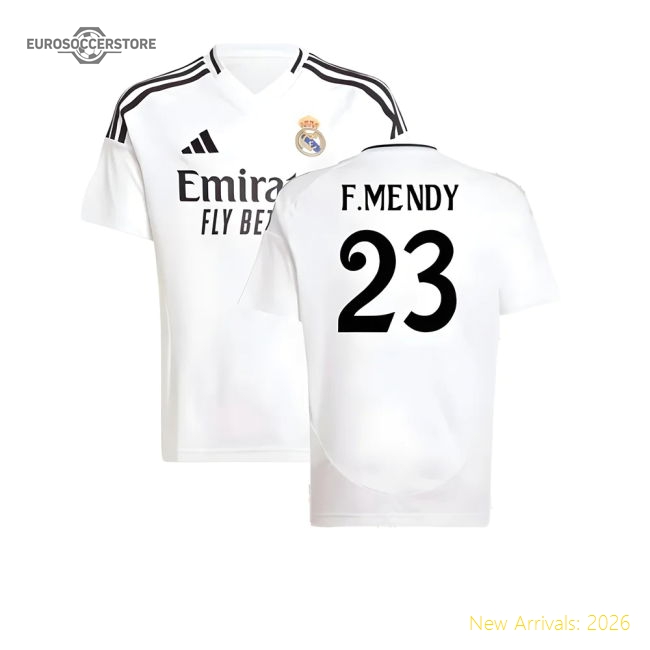 Real Madrid 2024-25 Home Fan Version For Kids (F.Mendy Soccer Jersey