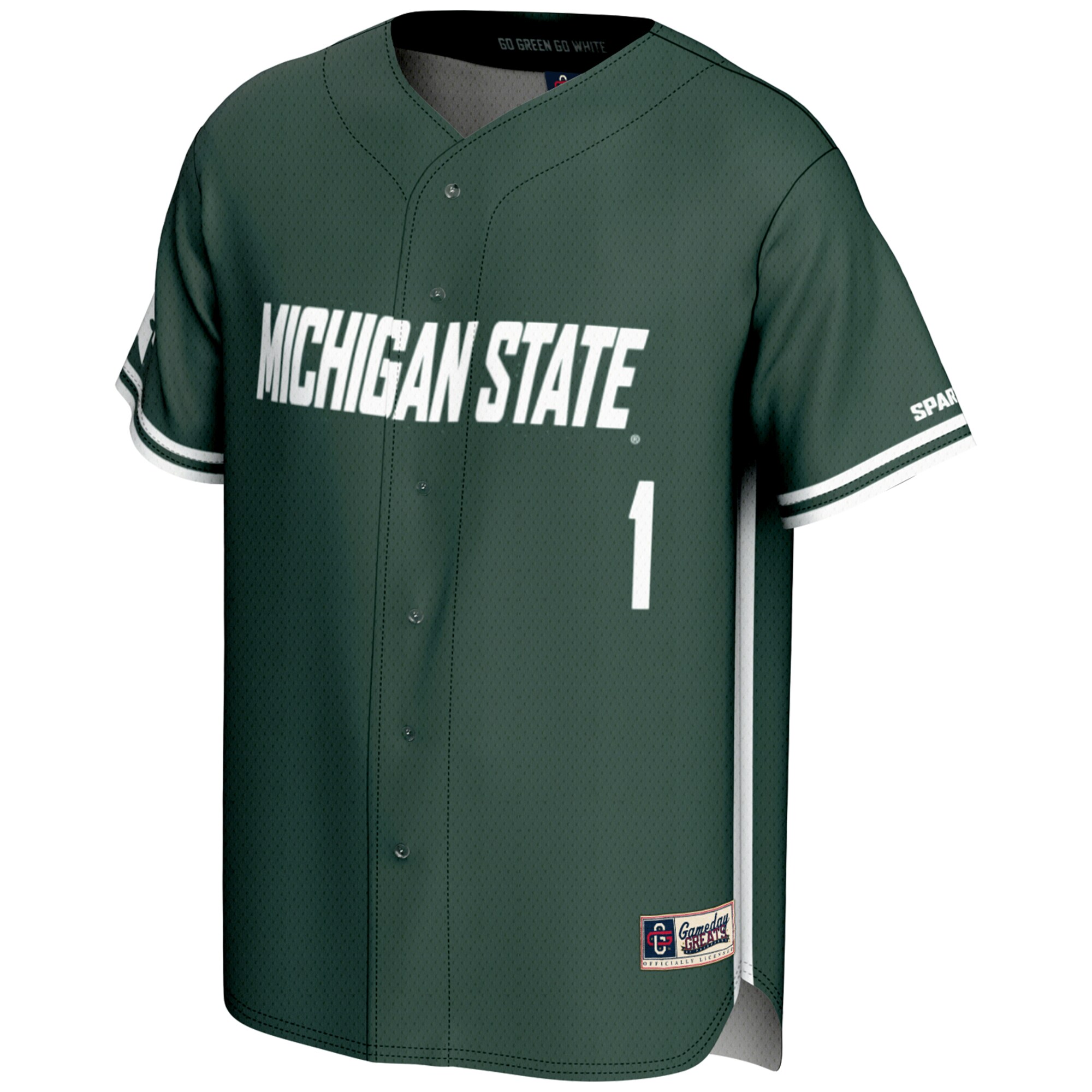 [DDG] Michigan State Spartans GameDay Greats Lightweight Baseball Jersey - Green