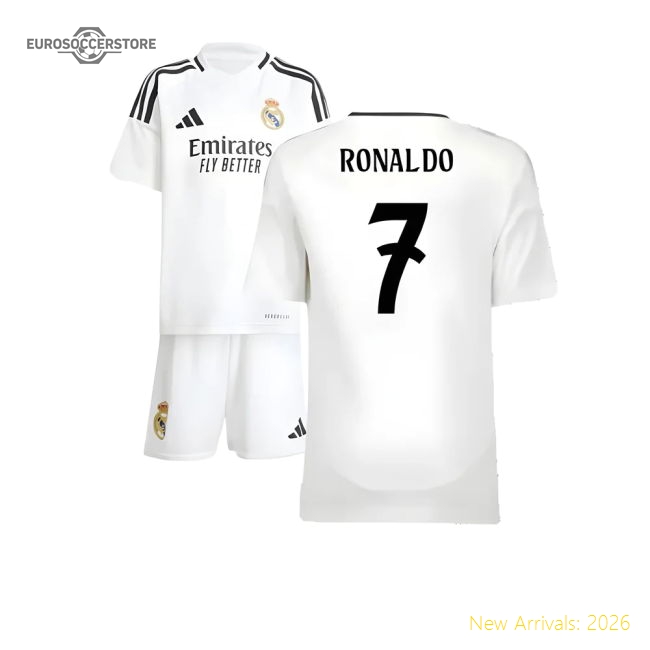 Authentic 2024-2025 Real Madrid Home Mini Kit (Ronaldo 7)