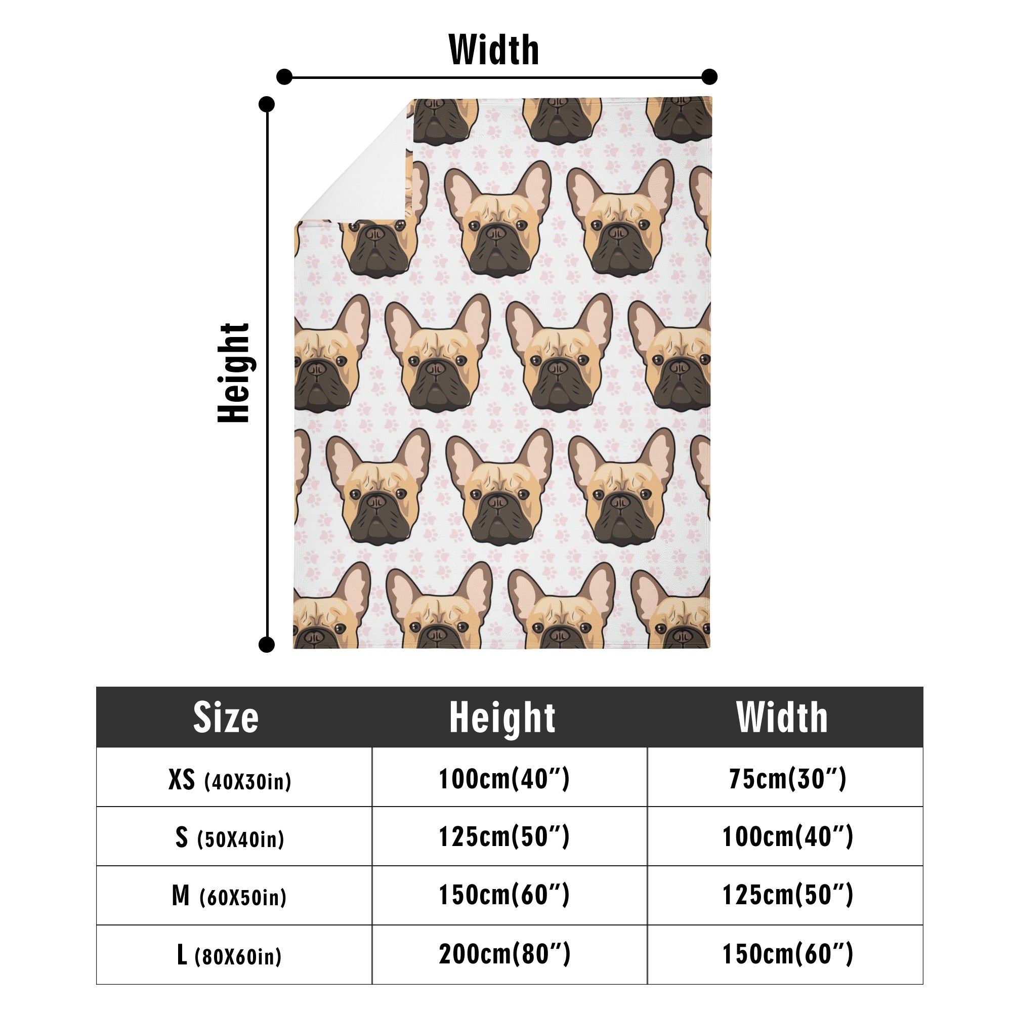 French Bulldog Bruno Blanket Cute Frenchie Essential