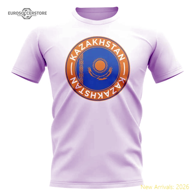 Kazakhstan Football Badge T-Shirt (White)