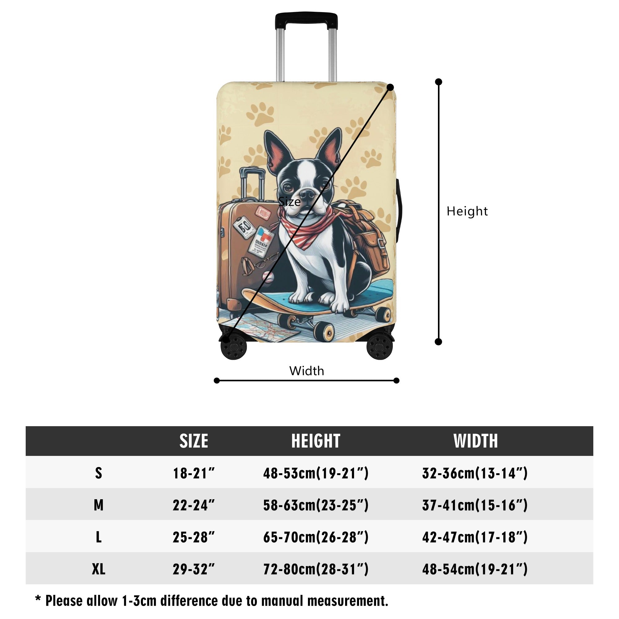 Birdie - Premium Luggage Cover For Boston Terrier Lovers Pet Gear