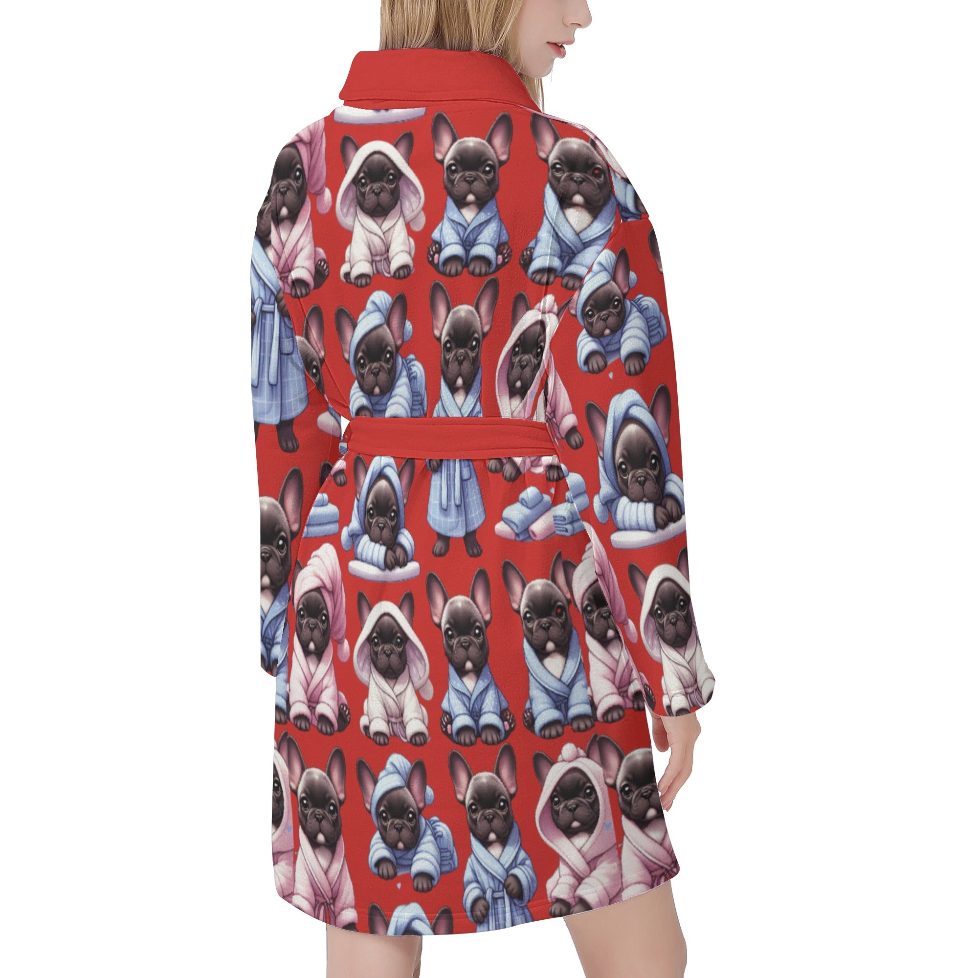 French Bulldog Lover Nala Women Bathrobe Gift For Dog Lovers